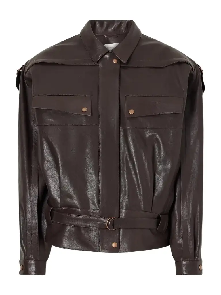 Belted Leather Jacket Belted Leather Jacket