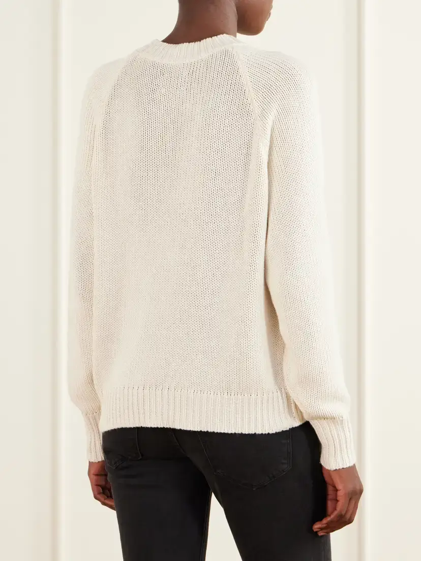Jamie Haller The New Crew Cotton And Cashmere-blend Sweater | Thumbnail 4