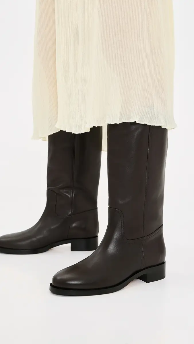 aeyde Theo Leather Knee-High Boots | Thumbnail 3