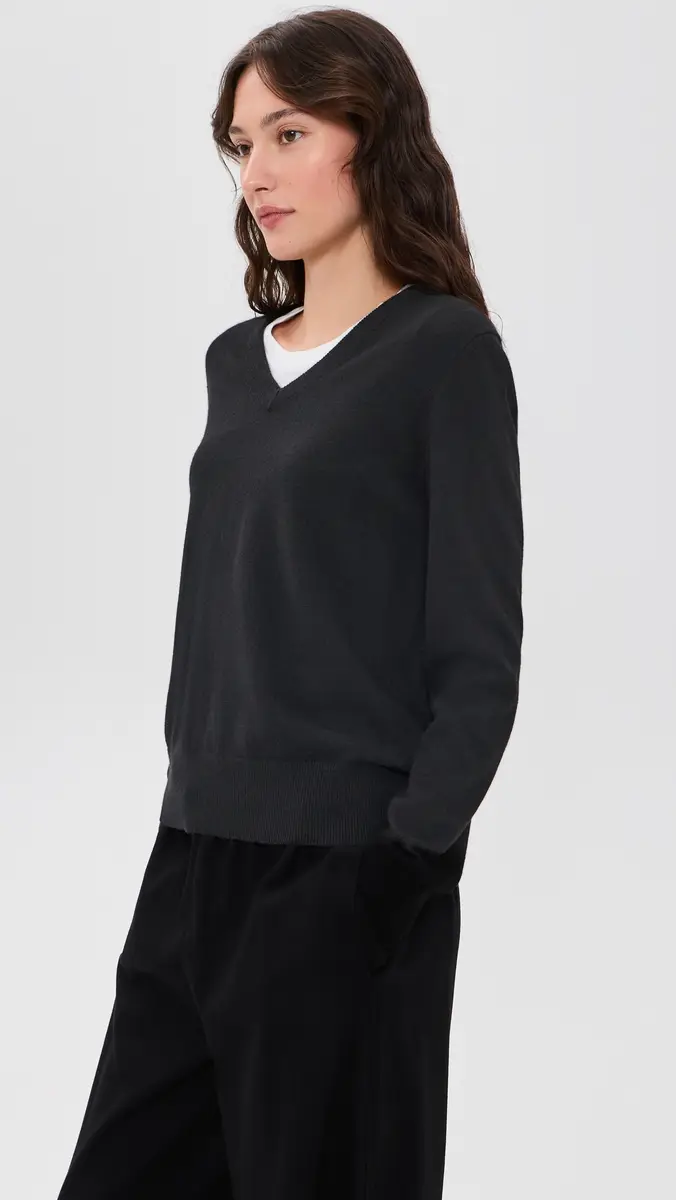 Vince Classic V Neck Sweater | Thumbnail 4 Vince Classic V Neck Sweater | Thumbnail 4