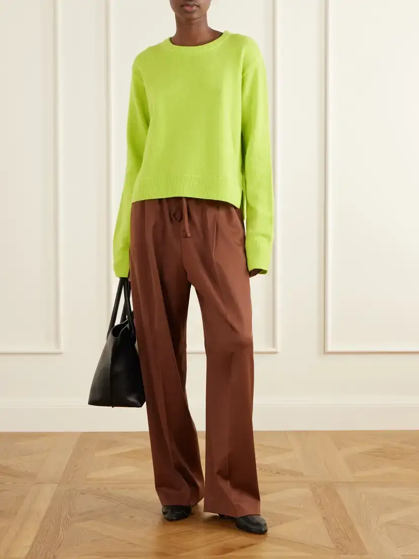Another Tomorrow Pleated Wool-blend Straight-leg Pants | Thumbnail 2 Another Tomorrow Pleated Wool-blend Straight-leg Pants | Thumbnail 2