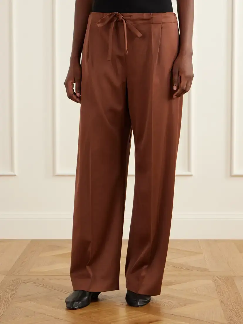 Another Tomorrow Pleated Wool-blend Straight-leg Pants | Thumbnail 3 Another Tomorrow Pleated Wool-blend Straight-leg Pants | Thumbnail 3