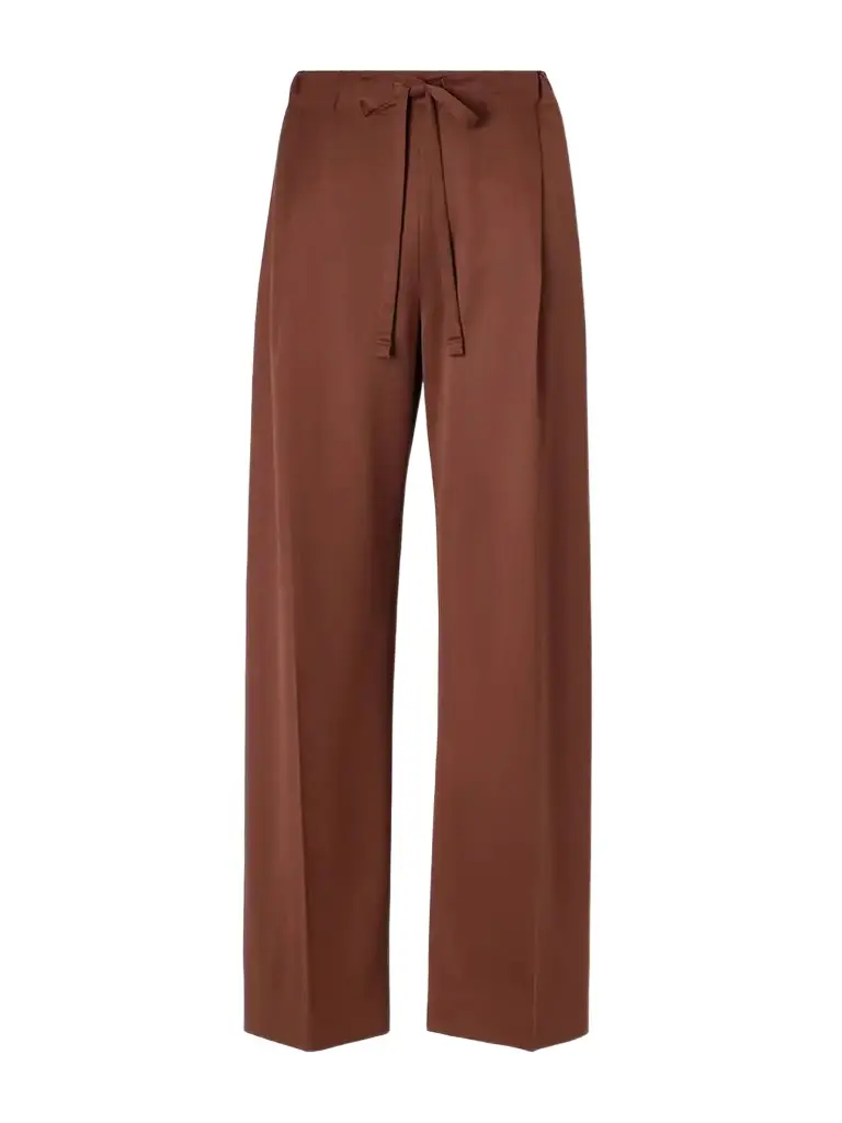 Pleated Wool-blend Straight-leg Pants Pleated Wool-blend Straight-leg Pants