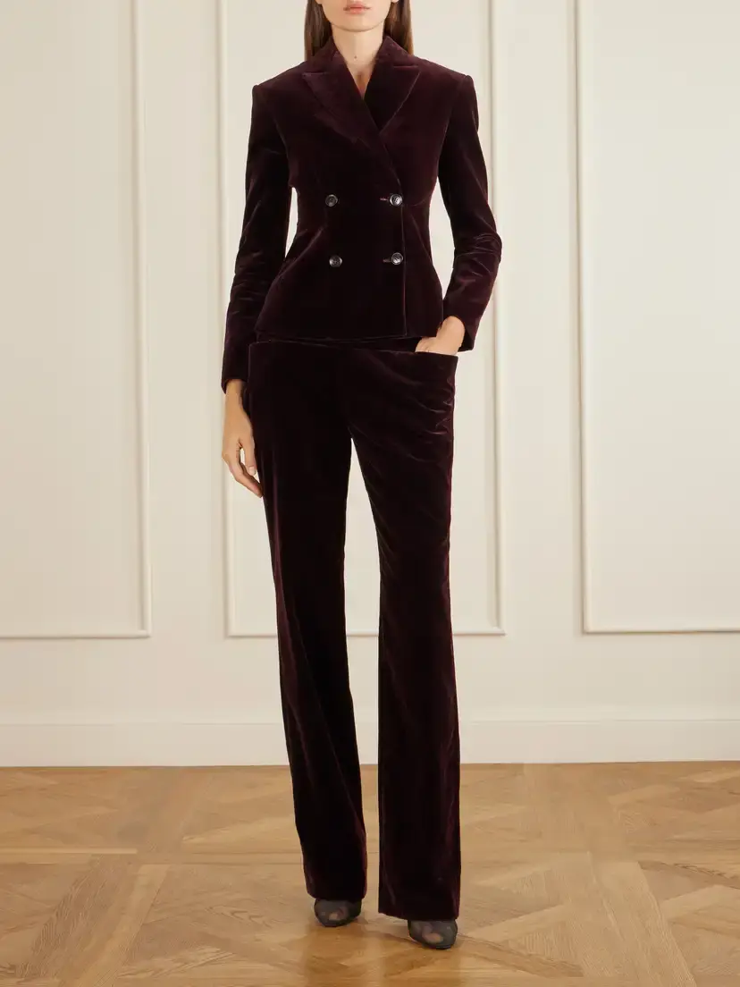 Alaïa Cotton-velvet Straight-leg Pants | Thumbnail 2