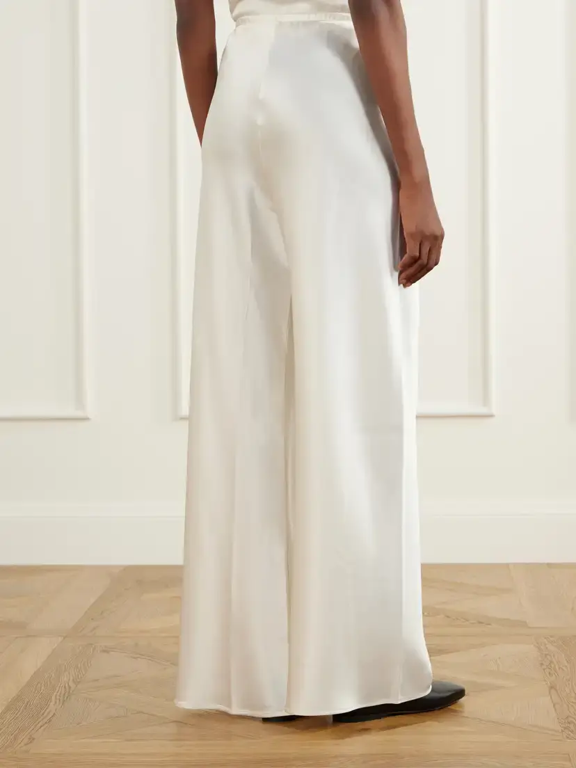 LESET Barb Draped Satin Wide-leg Pants | Thumbnail 4 LESET Barb Draped Satin Wide-leg Pants | Thumbnail 4
