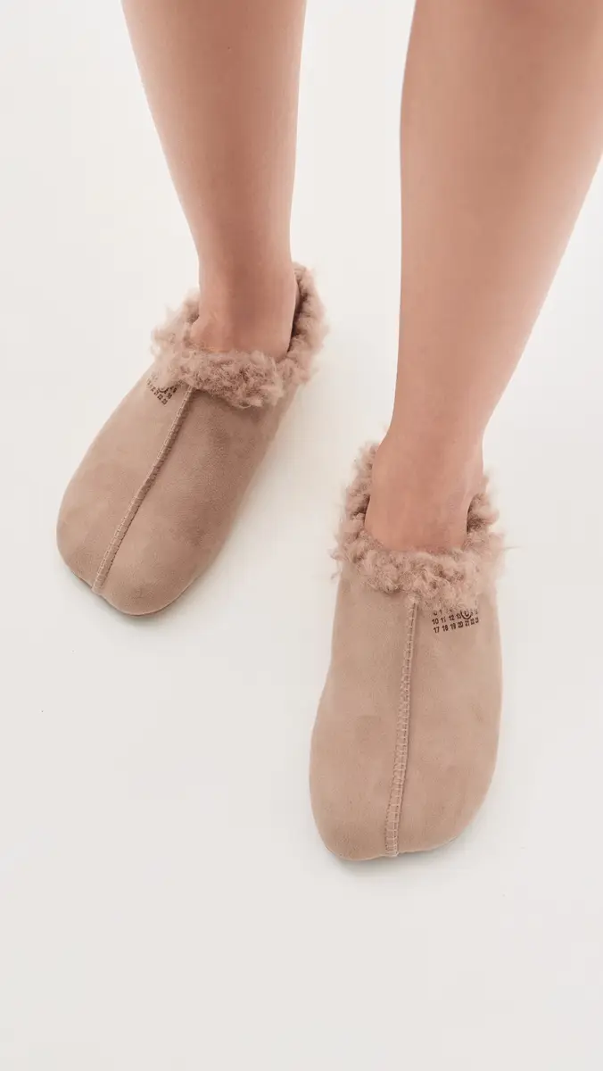MM6 MAISON MARGIELA Suede Faux Shearling Slippers | Thumbnail 3 MM6 MAISON MARGIELA Suede Faux Shearling Slippers | Thumbnail 3