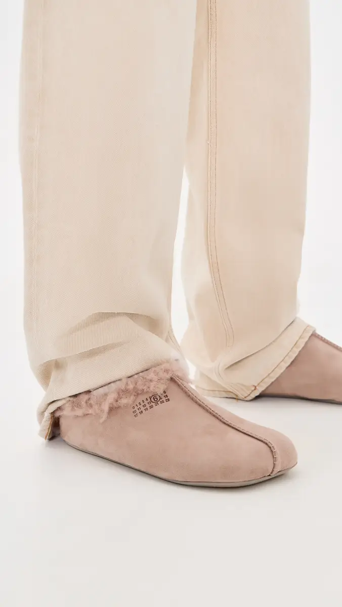 MM6 MAISON MARGIELA Suede Faux Shearling Slippers | Thumbnail 4 MM6 MAISON MARGIELA Suede Faux Shearling Slippers | Thumbnail 4