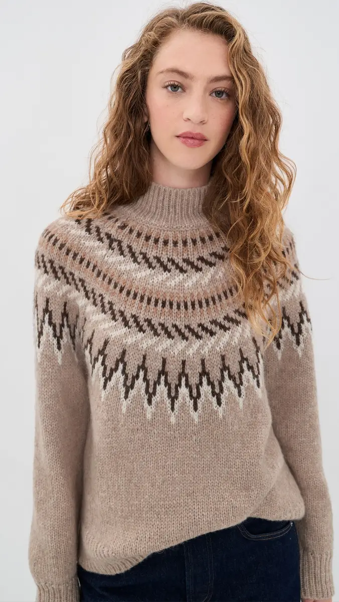 APIECE APART Fair Isle Mock Neck Pullover | Thumbnail 2 APIECE APART Fair Isle Mock Neck Pullover | Thumbnail 2