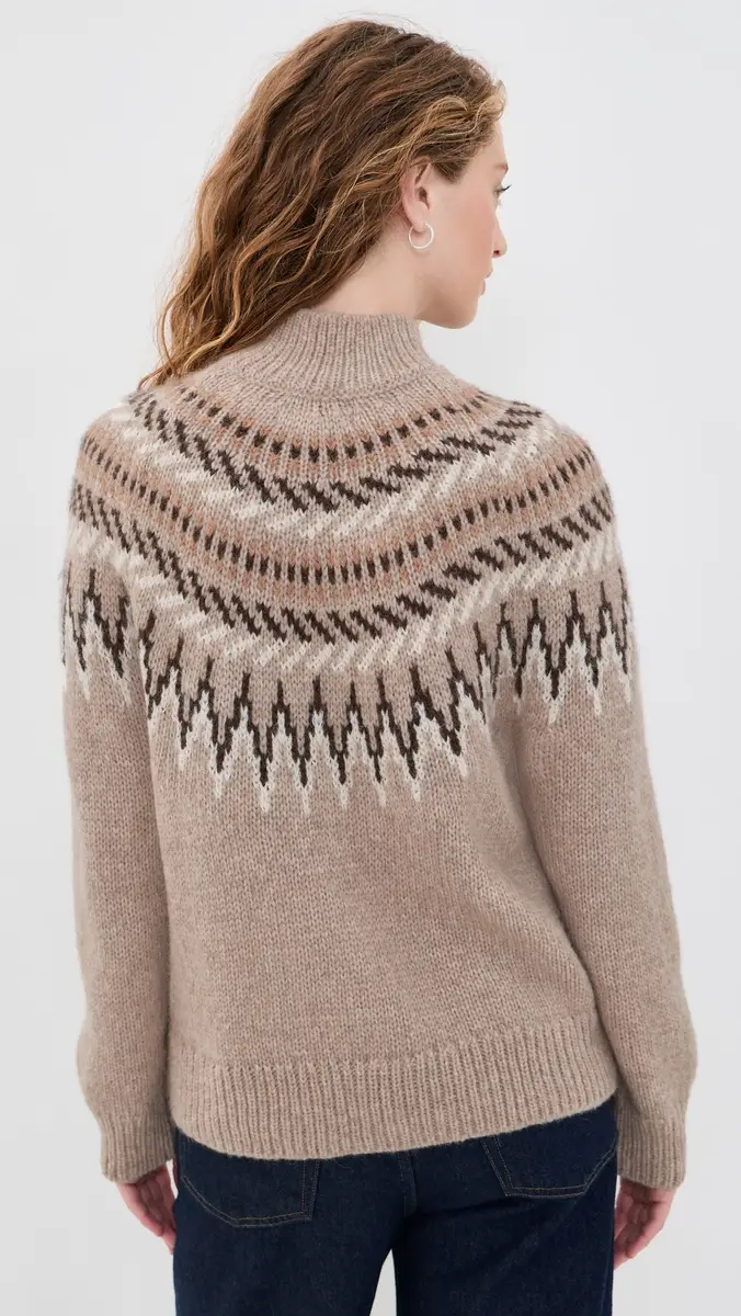 APIECE APART Fair Isle Mock Neck Pullover | Thumbnail 3 APIECE APART Fair Isle Mock Neck Pullover | Thumbnail 3