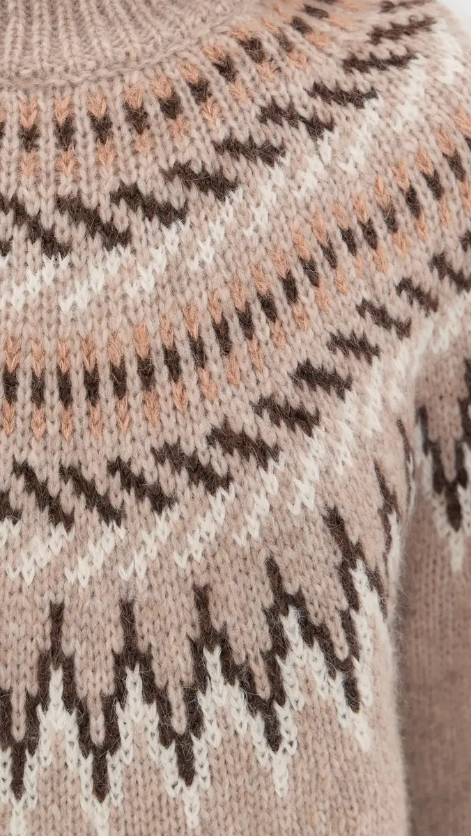 APIECE APART Fair Isle Mock Neck Pullover | Thumbnail 6 APIECE APART Fair Isle Mock Neck Pullover | Thumbnail 6