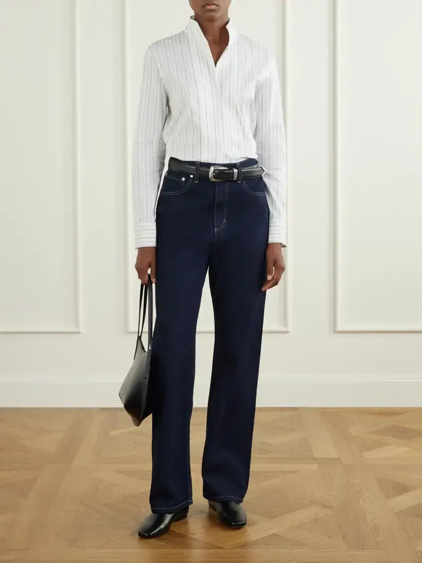 Theory Striped Cotton-blend Poplin Shirt | Thumbnail 2