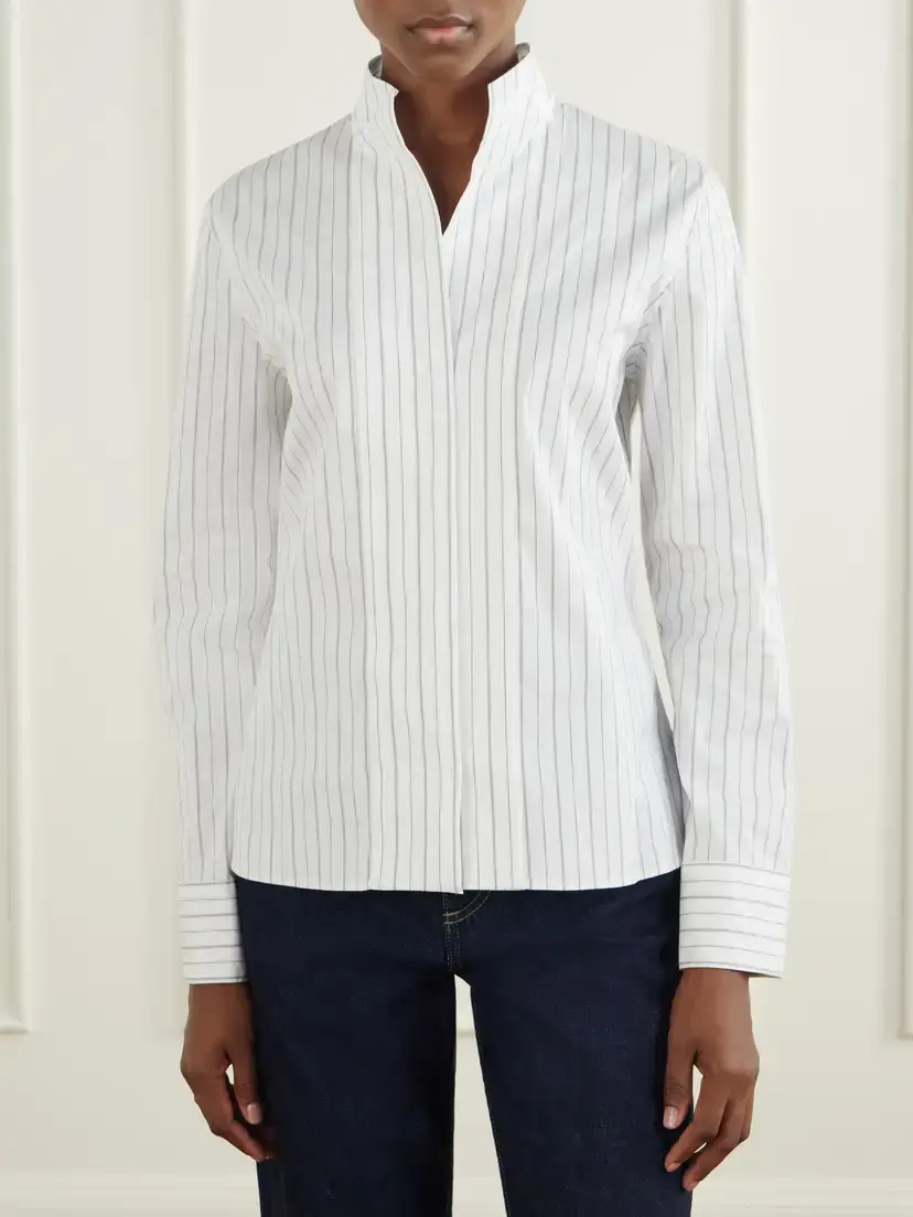 Theory Striped Cotton-blend Poplin Shirt | Thumbnail 3