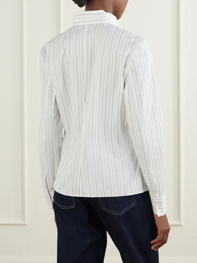 Theory Striped Cotton-blend Poplin Shirt | Thumbnail 4
