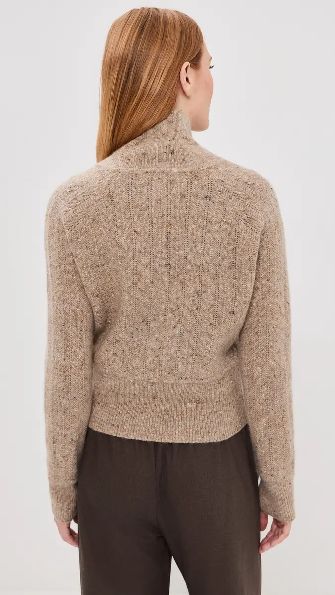Co Cropped Henley Sweater | Thumbnail 3 Co Cropped Henley Sweater | Thumbnail 3