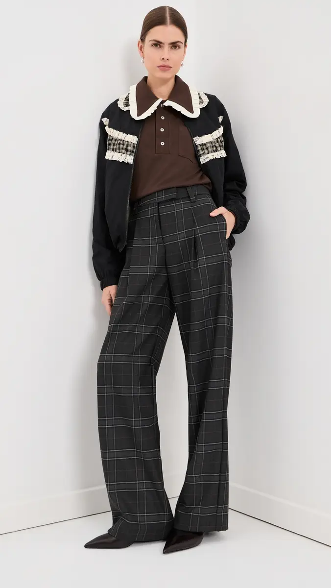 Tanner Fletcher Frank Ruffle Collar Long Sleeve Polo | Thumbnail 5