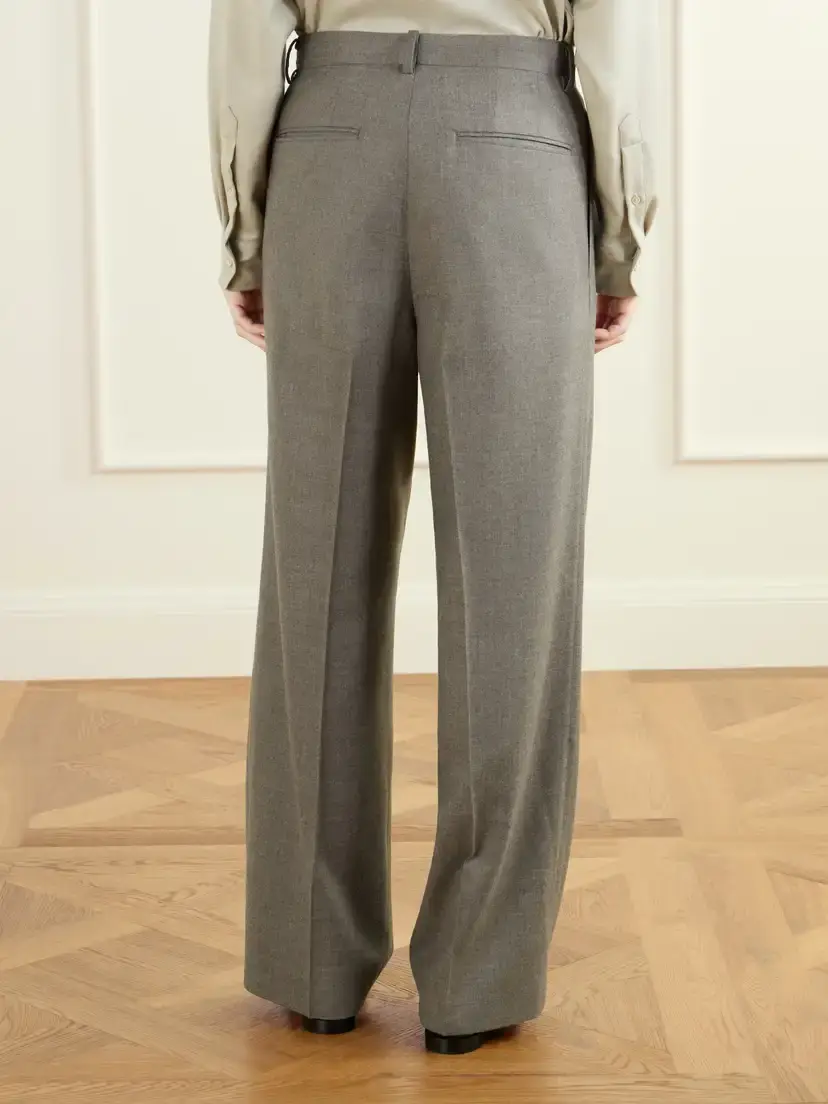 Auralee Pleated Wool Straight-leg Pants | Thumbnail 4