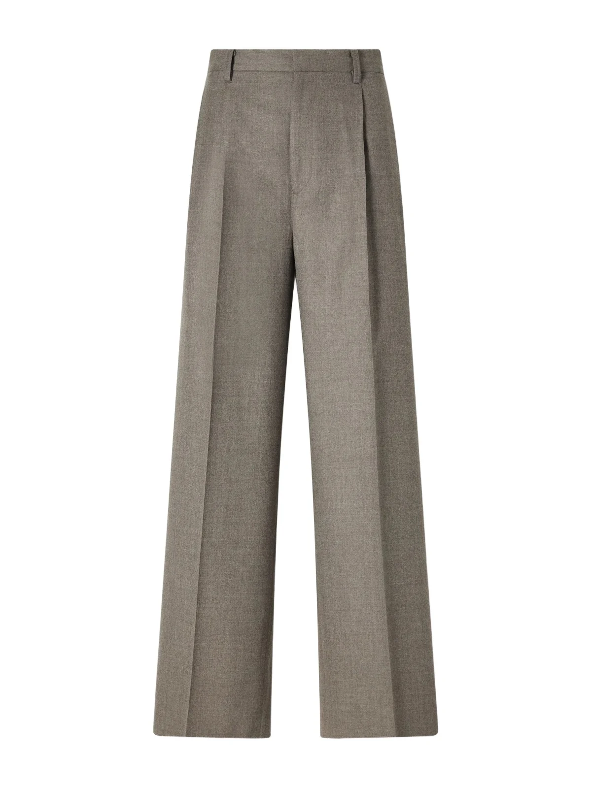 Pleated Wool Straight-leg Pants