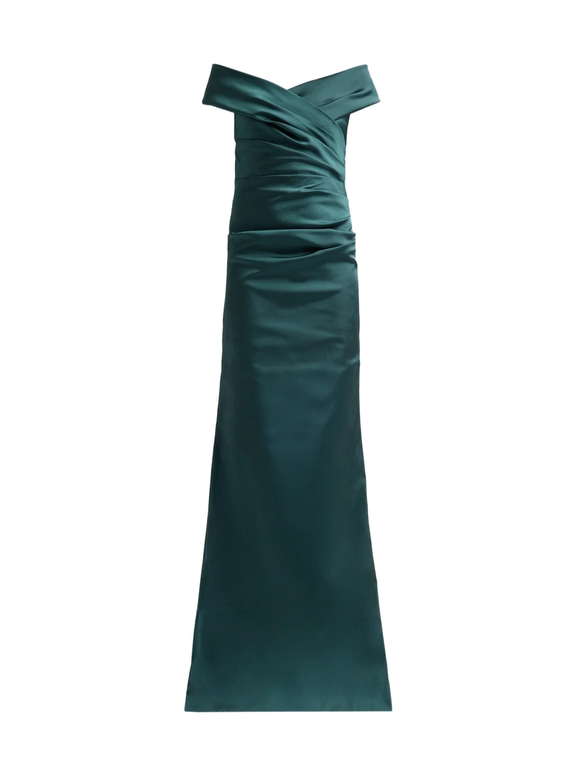 Women's Off-The-Shoulder Ruched Satin Gown