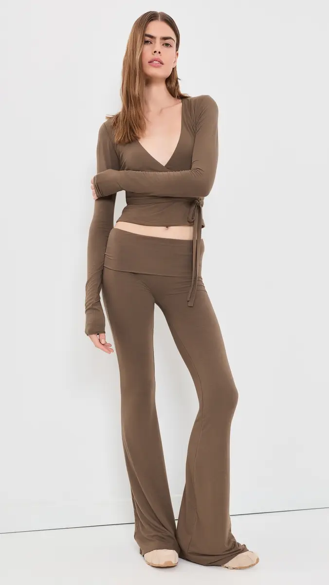 ÉTERNE Fold Over Flare Pants | Thumbnail 5 ÉTERNE Fold Over Flare Pants | Thumbnail 5