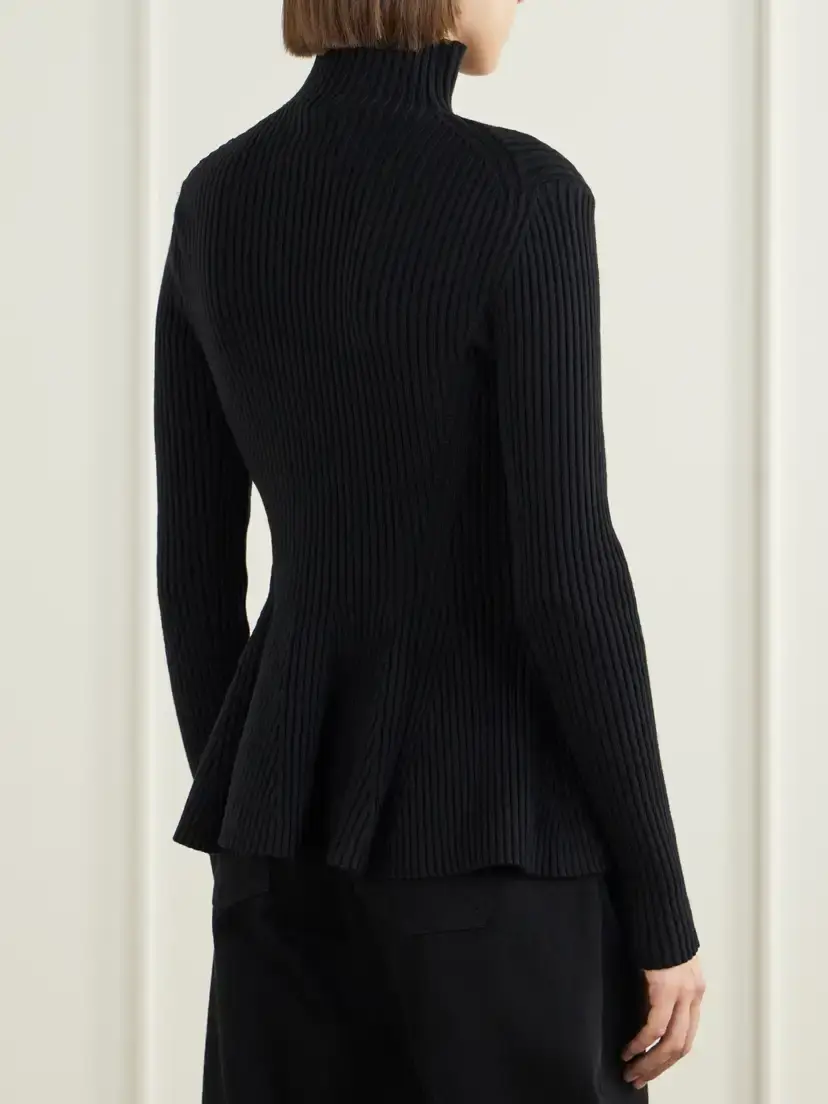 ALAÏA Ribbed Wool-blend Zip-up Cardigan | Thumbnail 3 ALAÏA Ribbed Wool-blend Zip-up Cardigan | Thumbnail 3