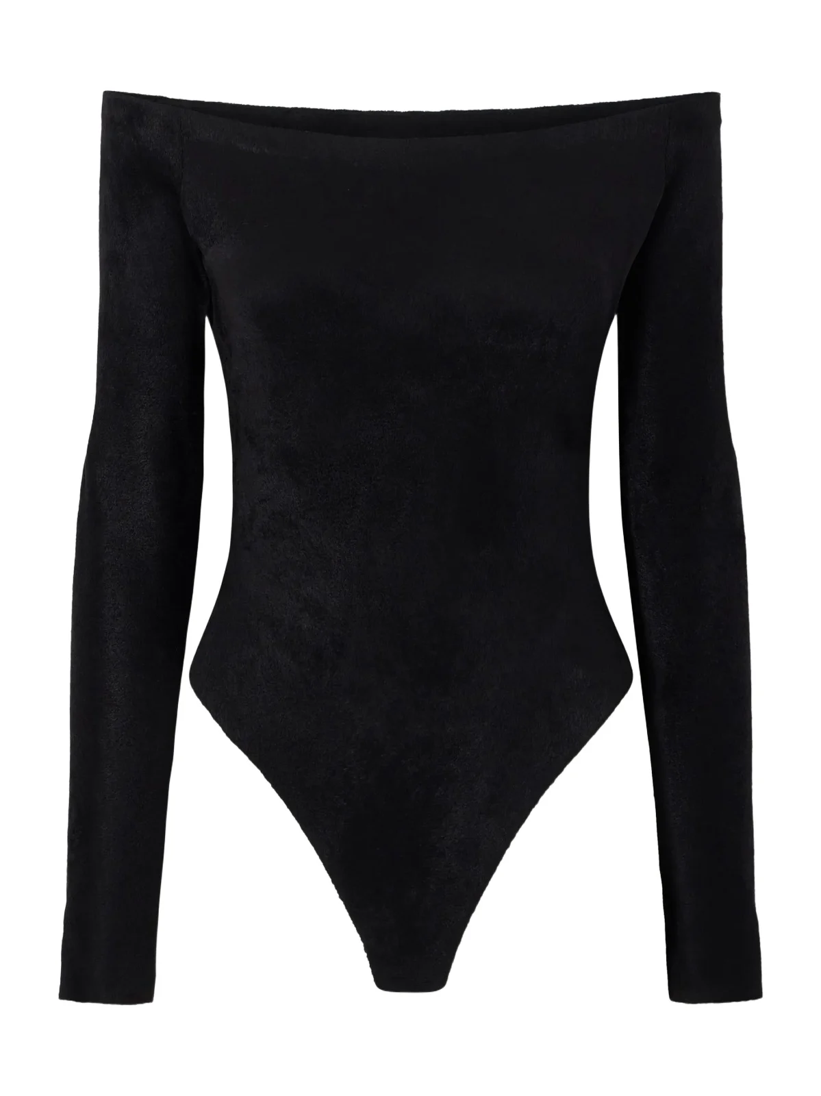 Off-the-shoulder Velvet Bodysuit