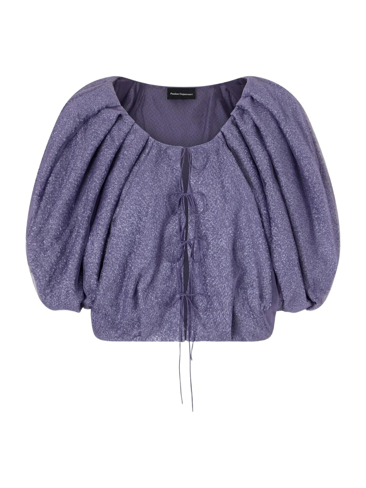 Lauren Layered Tulle And Jaquard Jacket - Purple Lauren Layered Tulle And Jaquard Jacket - Purple
