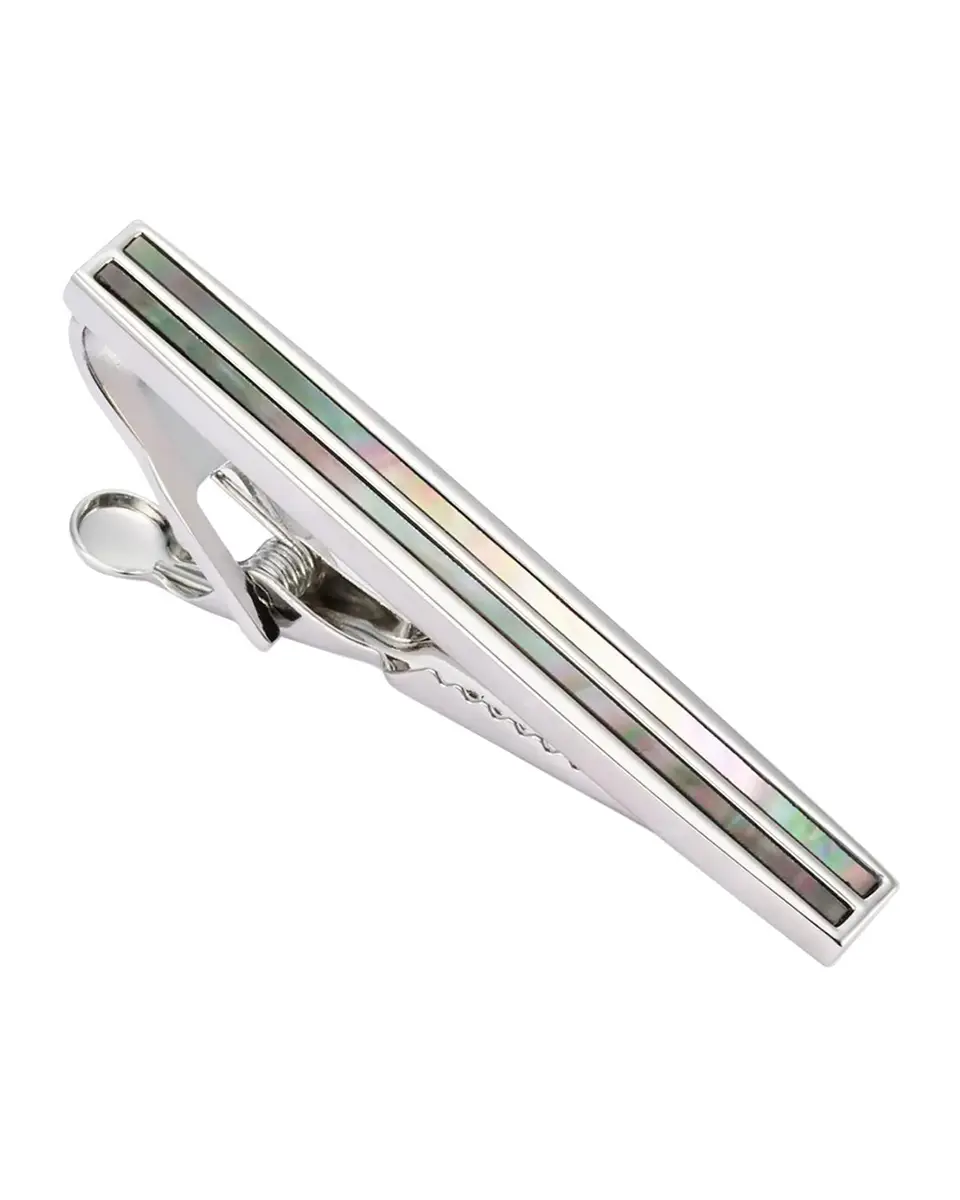 Link Up Men's Mother-Of-Pearl Stripe Tie Bar | Thumbnail 3 Link Up Men's Mother-Of-Pearl Stripe Tie Bar | Thumbnail 3