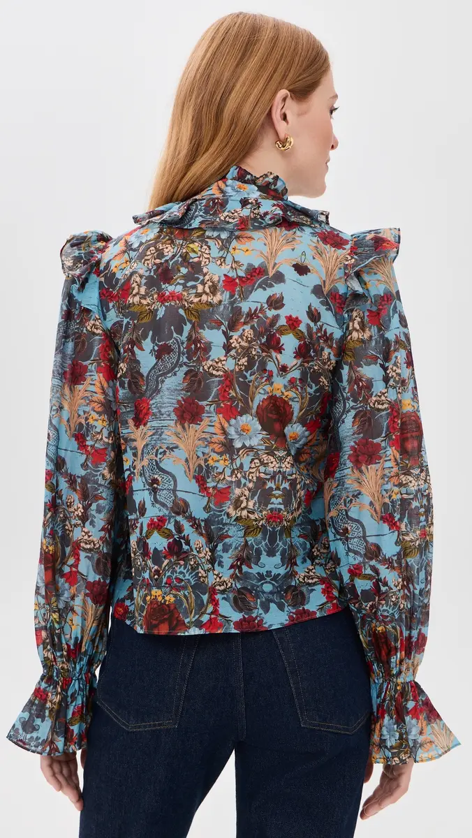 Alice + Olivia Bernice Victorian Ruffle Blouse | Thumbnail 3 Alice + Olivia Bernice Victorian Ruffle Blouse | Thumbnail 3