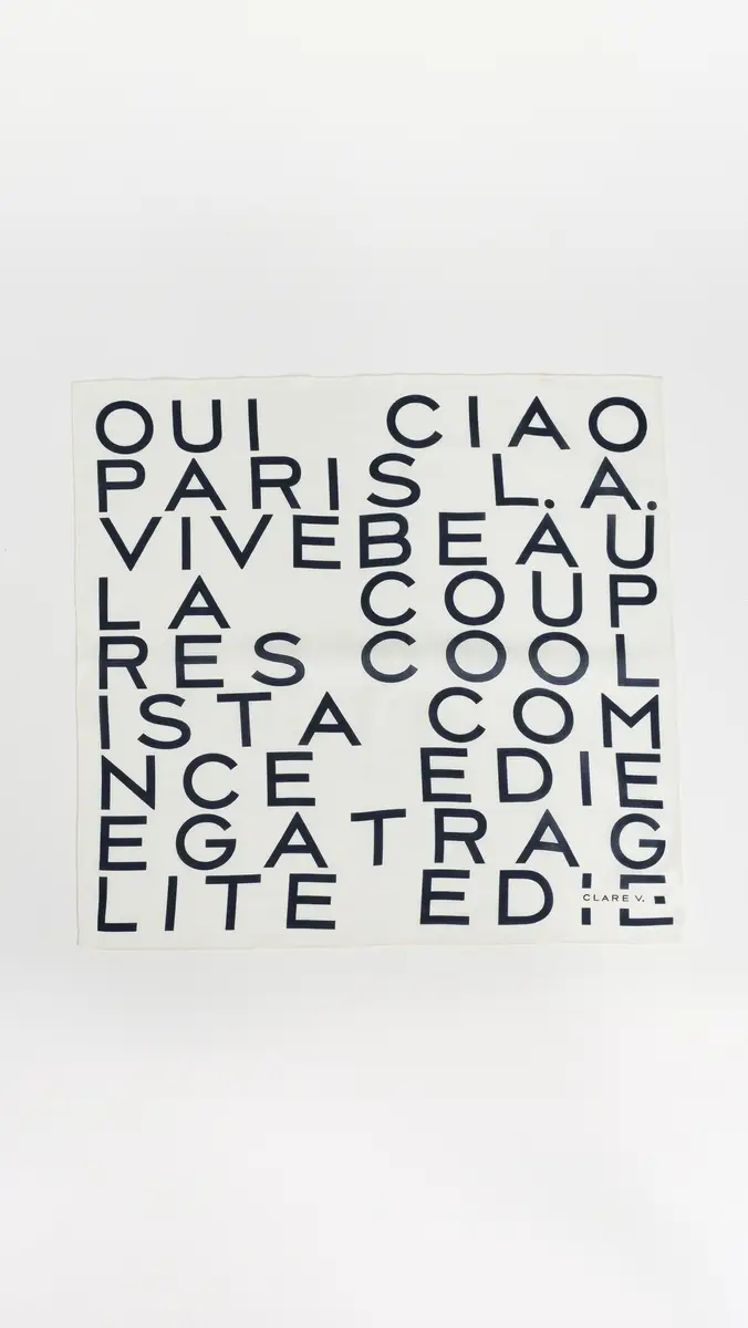 Clare V. Clare V. Le Text Cotton Bandana | Thumbnail 5 Clare V. Clare V. Le Text Cotton Bandana | Thumbnail 5