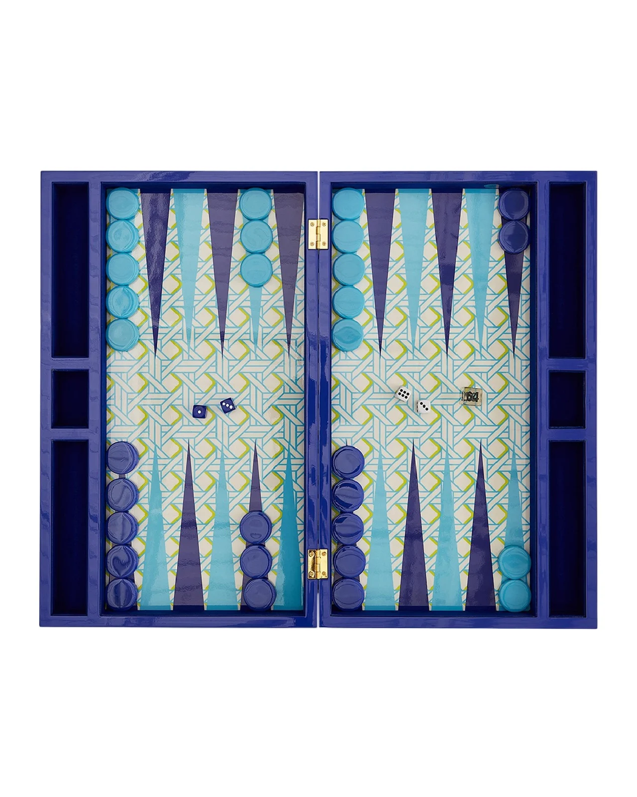Jonathan Adler Basketweave Backgammon Set