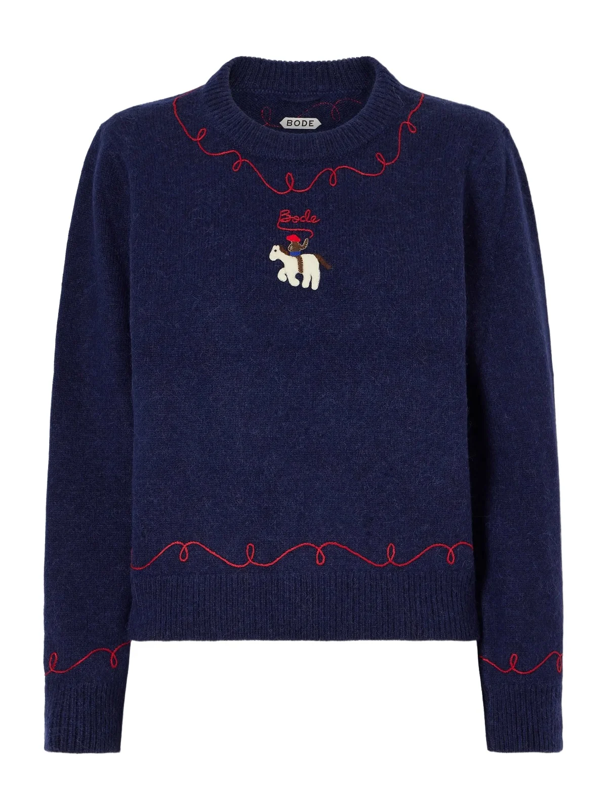 Cowboy Embroidered Appliquéd Alpaca And Merino Wool-blend Sweater Cowboy Embroidered Appliquéd Alpaca And Merino Wool-blend Sweater