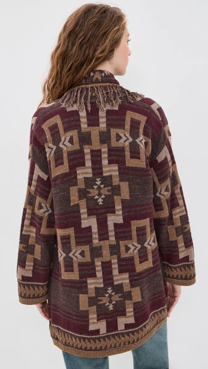 L'Agence Jair Jacquard Fringe Cardigan | Thumbnail 3