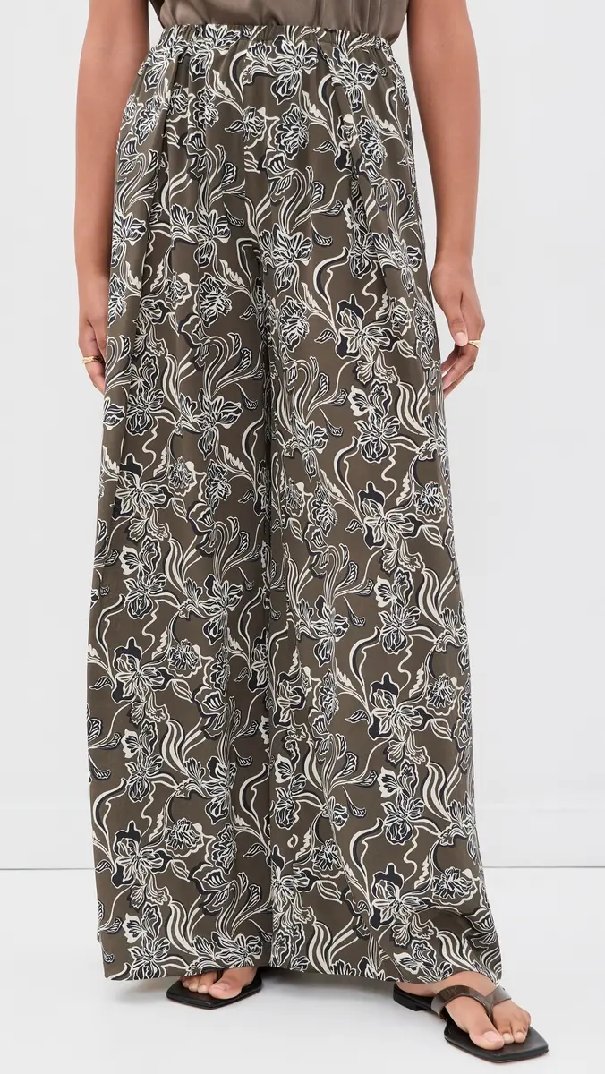 La Ligne Pleated Wide Silk Pants | Thumbnail 3 La Ligne Pleated Wide Silk Pants | Thumbnail 3