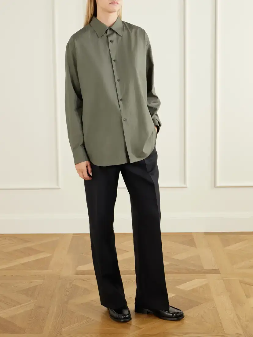 Auralee Cotton-twill Shirt | Thumbnail 2 Auralee Cotton-twill Shirt | Thumbnail 2