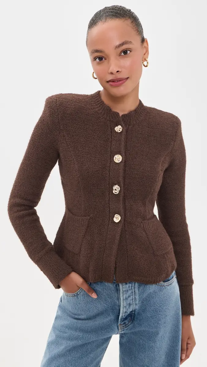 L'Agence Melissa Knit Flare Cardigan | Thumbnail 2 L'Agence Melissa Knit Flare Cardigan | Thumbnail 2