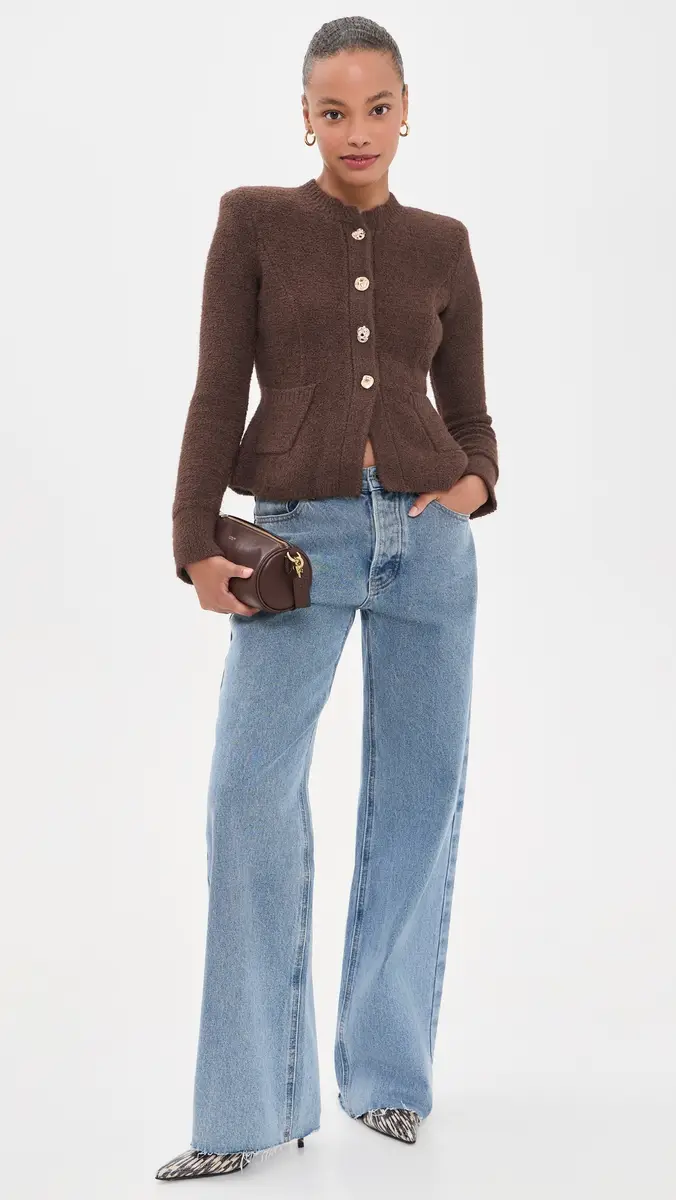 L'Agence Melissa Knit Flare Cardigan | Thumbnail 5 L'Agence Melissa Knit Flare Cardigan | Thumbnail 5