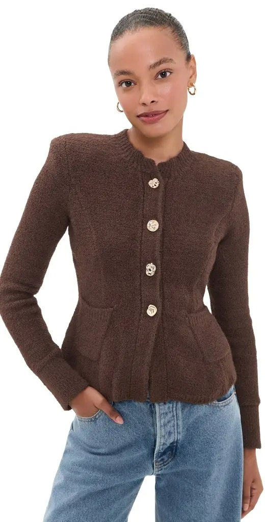 L'Agence Melissa Knit Flare Cardigan