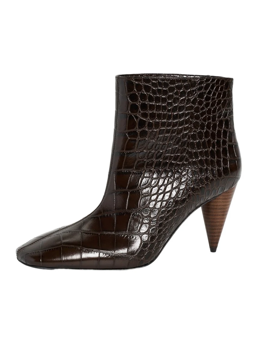 Wide Cone Heel Booties Wide Cone Heel Booties