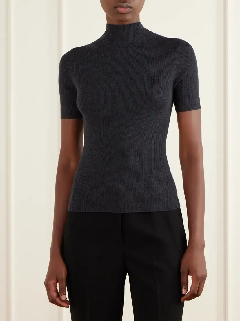 Theory Leenda Ribbed Merino Wool Turtleneck Sweater | Thumbnail 3 Theory Leenda Ribbed Merino Wool Turtleneck Sweater | Thumbnail 3