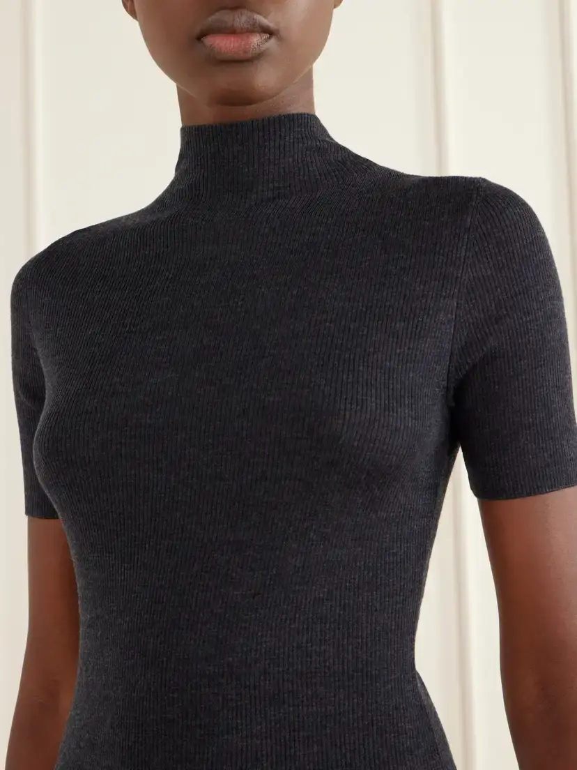 Theory Leenda Ribbed Merino Wool Turtleneck Sweater | Thumbnail 5 Theory Leenda Ribbed Merino Wool Turtleneck Sweater | Thumbnail 5