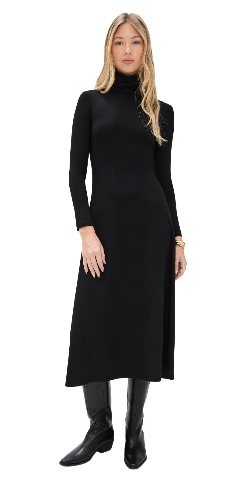 The Turtleneck Dress in Black Black The Turtleneck Dress in Black Black