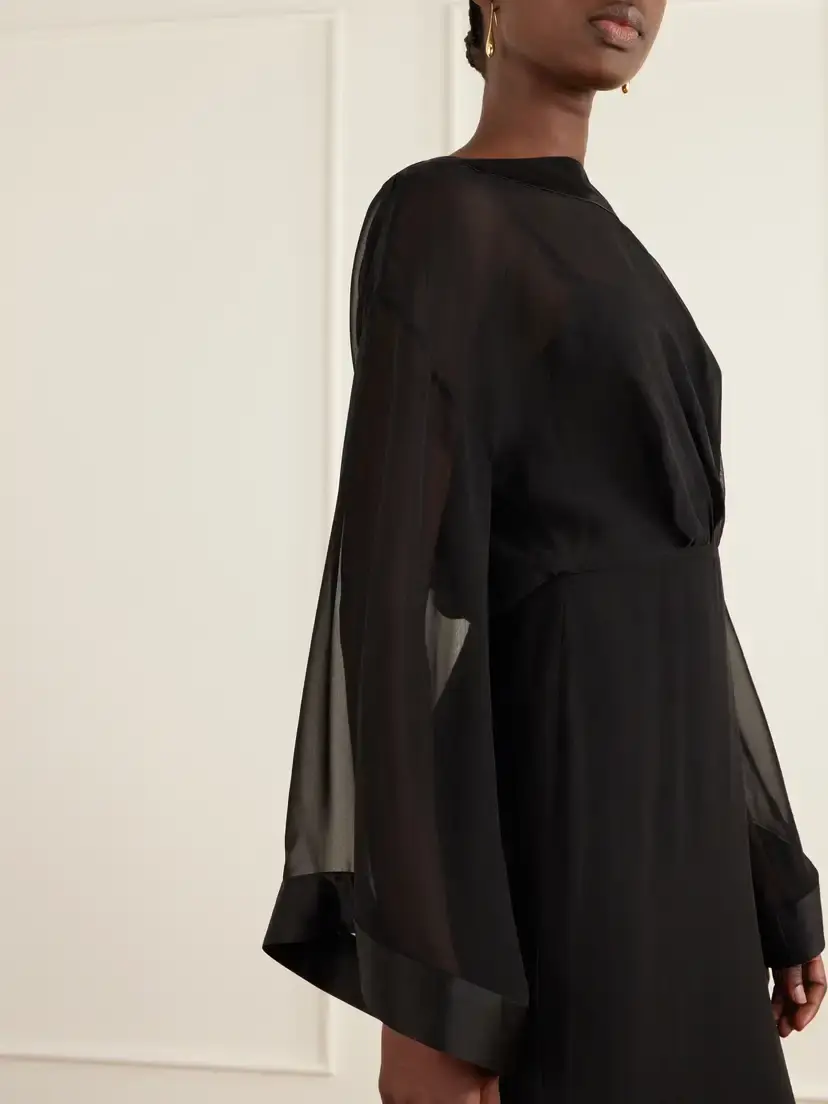 Saloni Yuki Layered Organza And Silk Maxi Dress | Thumbnail 4