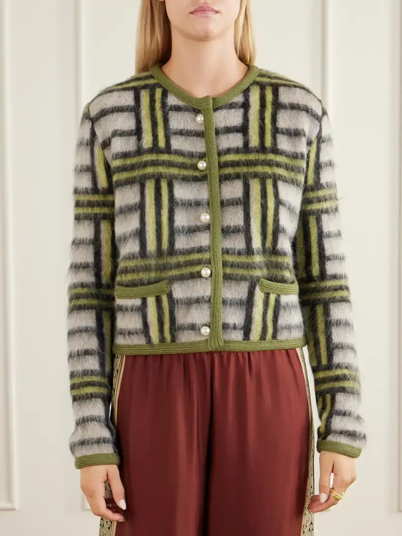 La DoubleJ Check Wool-blend Cardigan | Thumbnail 3 La DoubleJ Check Wool-blend Cardigan | Thumbnail 3