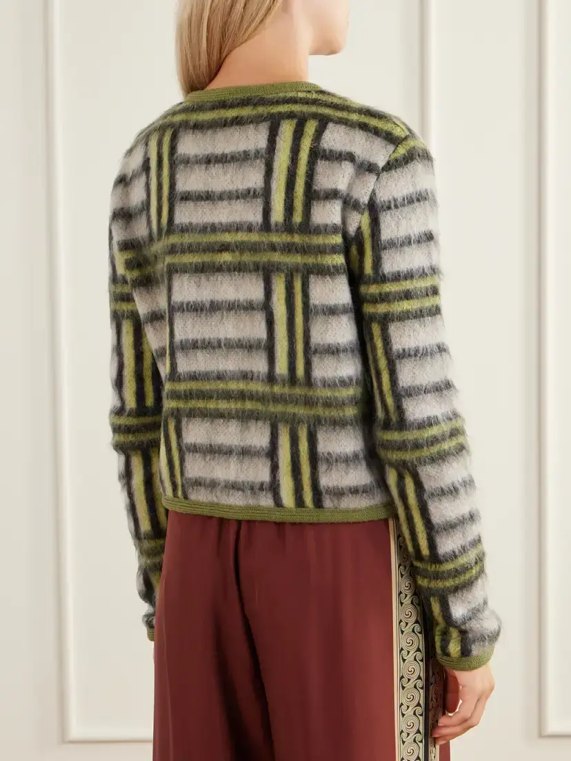 La DoubleJ Check Wool-blend Cardigan | Thumbnail 4 La DoubleJ Check Wool-blend Cardigan | Thumbnail 4