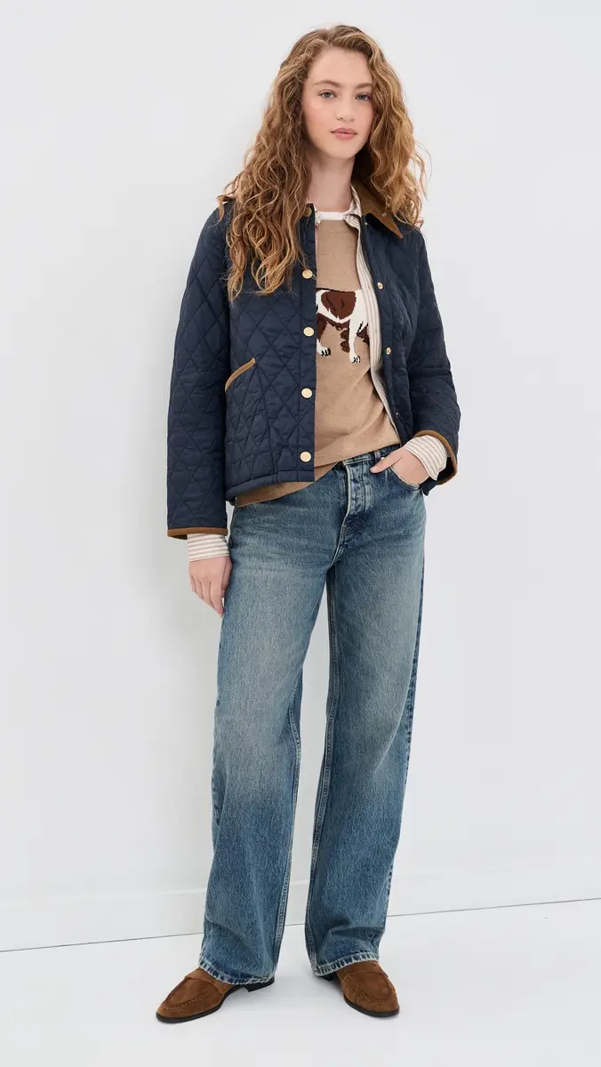 Barbour Icons Cropped Liddesdale Quilted Jacket | Thumbnail 5 Barbour Icons Cropped Liddesdale Quilted Jacket | Thumbnail 5