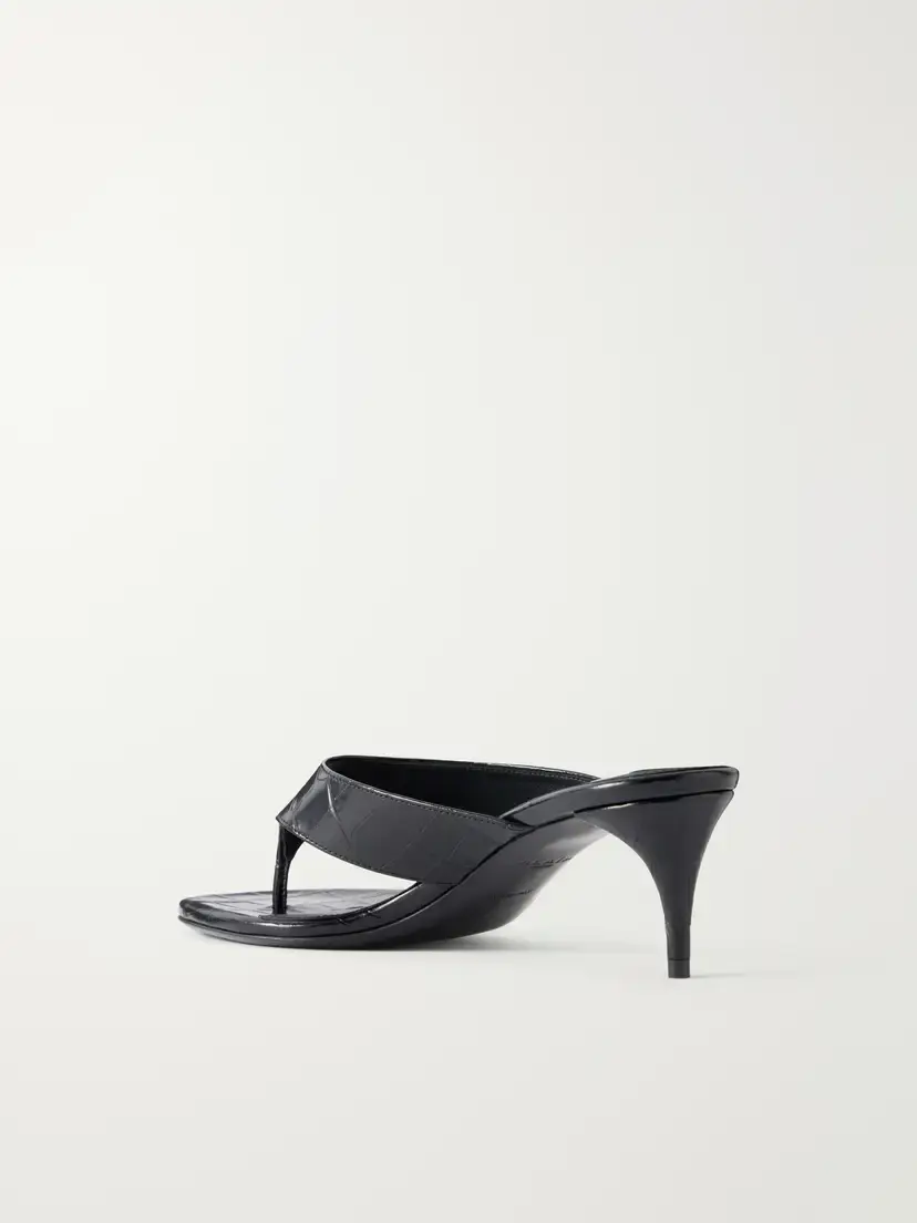 Alaïa Infra 55 Croc-effect Leather Thong Sandals | Thumbnail 3