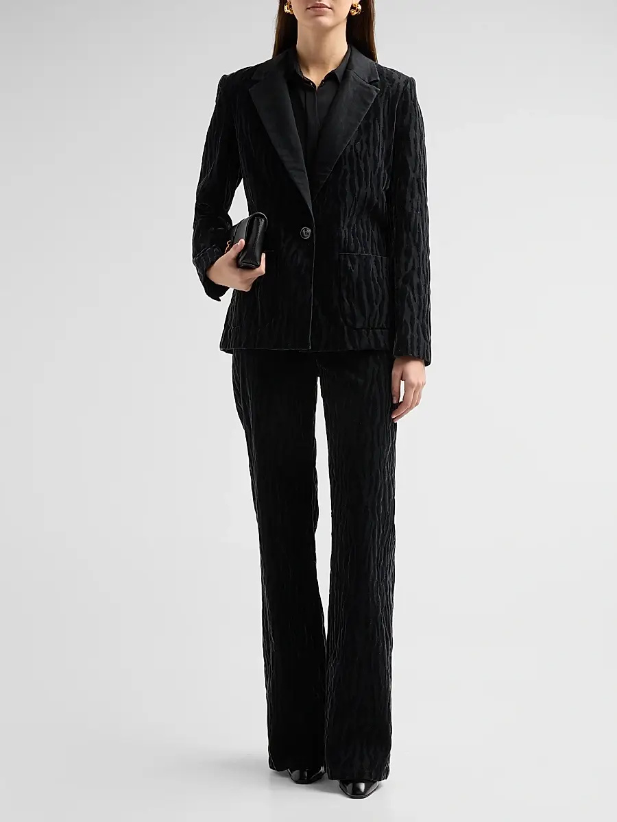 Ramy Brook Women's Liana Cotton-Blend Velvet Blazer | Thumbnail 2 Ramy Brook Women's Liana Cotton-Blend Velvet Blazer | Thumbnail 2
