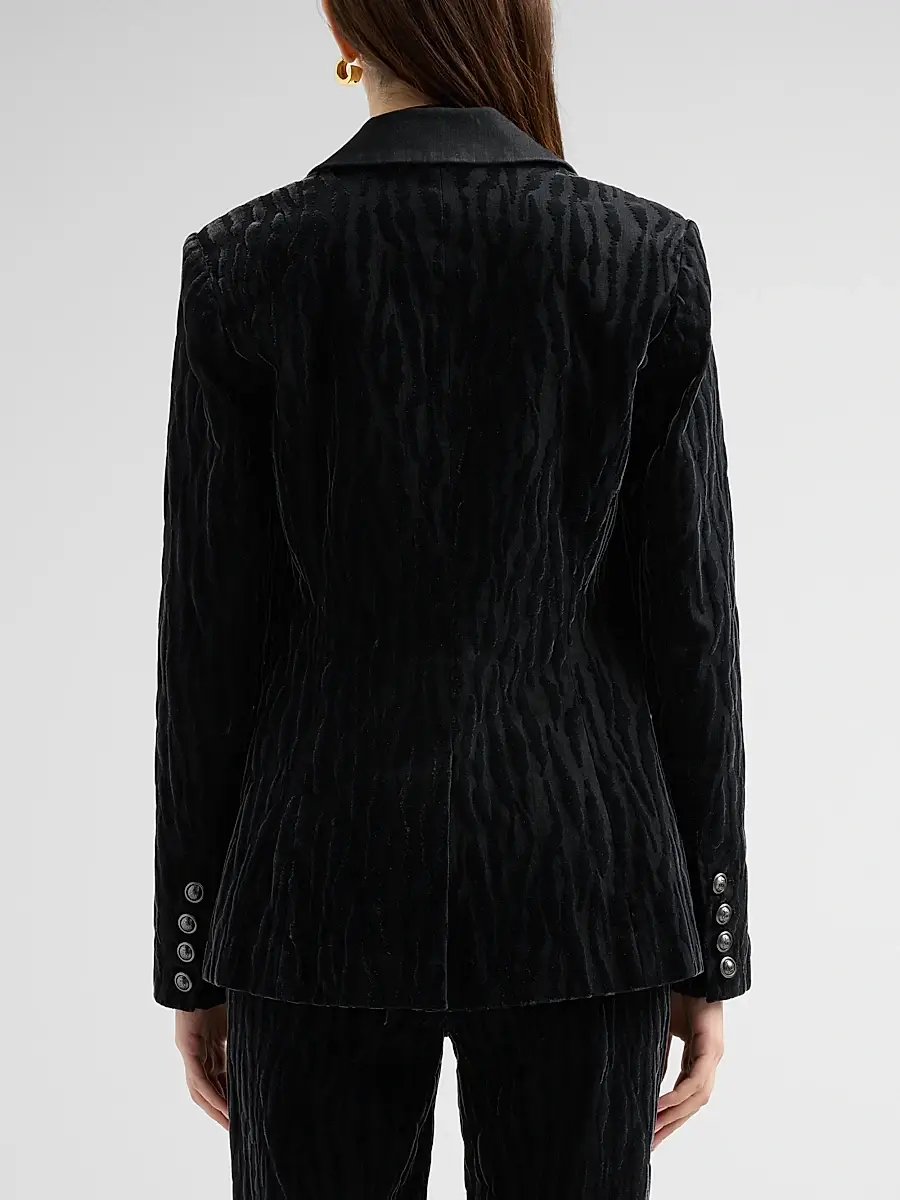 Ramy Brook Women's Liana Cotton-Blend Velvet Blazer | Thumbnail 3 Ramy Brook Women's Liana Cotton-Blend Velvet Blazer | Thumbnail 3