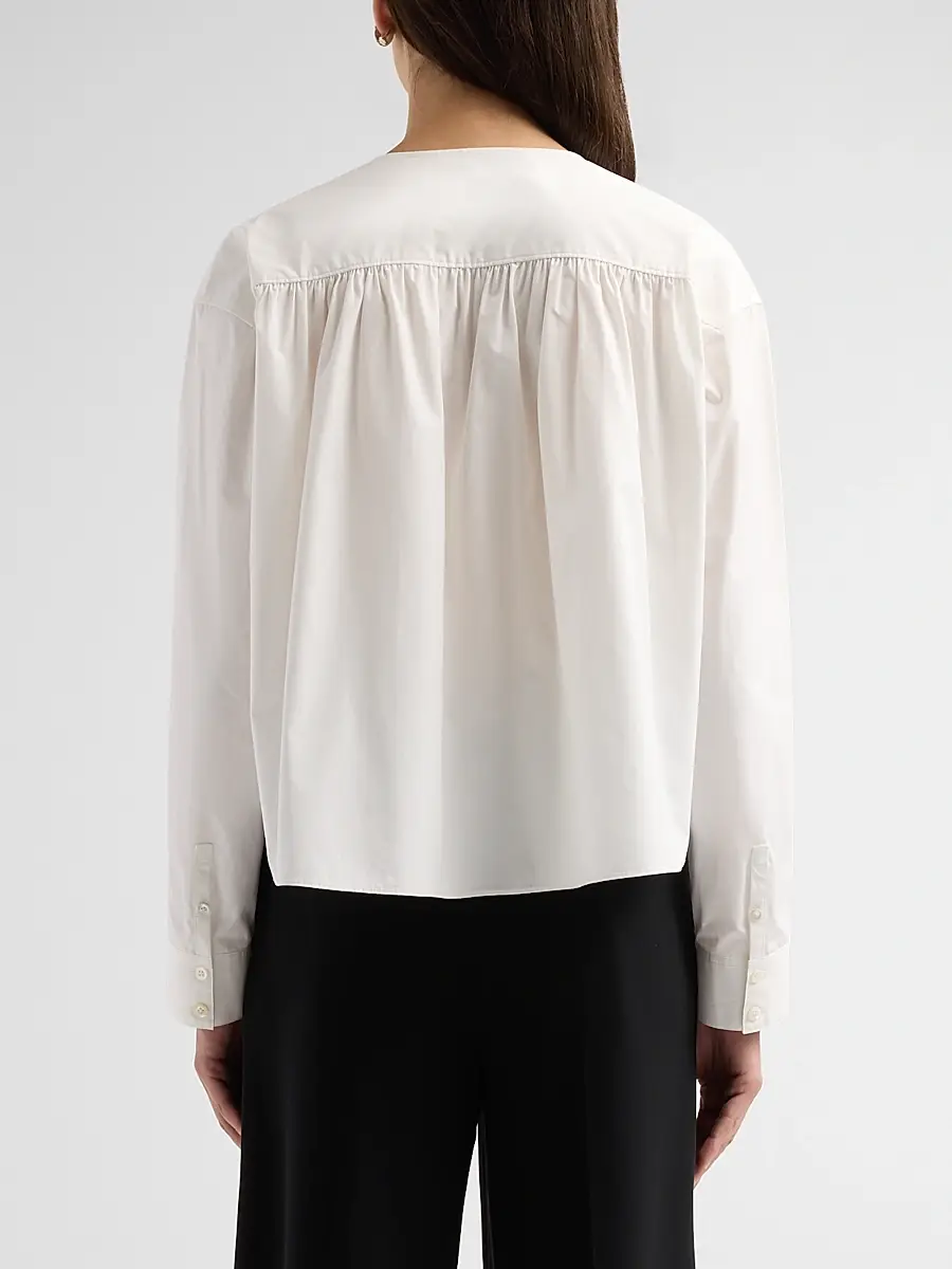 3.1 Phillip Lim Women's Studded Cotton Poplin Gathered Blouse | Thumbnail 3 3.1 Phillip Lim Women's Studded Cotton Poplin Gathered Blouse | Thumbnail 3