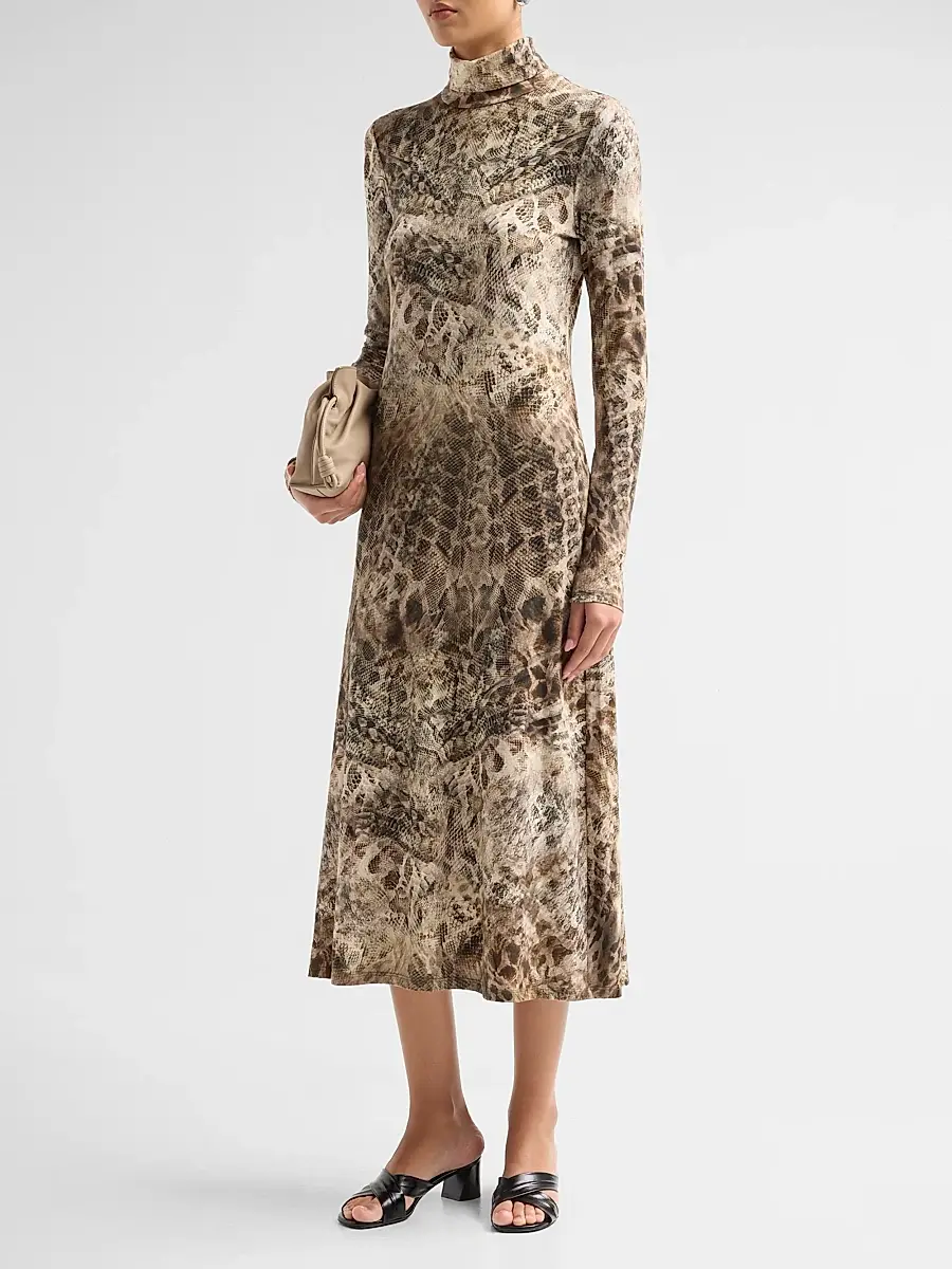 Ramy Brook Women's Valerie Snake-Print A-Line Midi Dress | Thumbnail 4 Ramy Brook Women's Valerie Snake-Print A-Line Midi Dress | Thumbnail 4